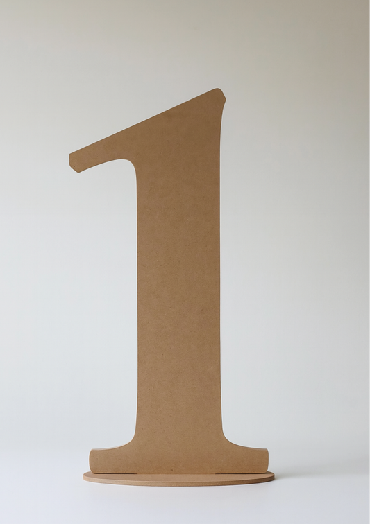 Holzzahl 0–9 (freistehend)