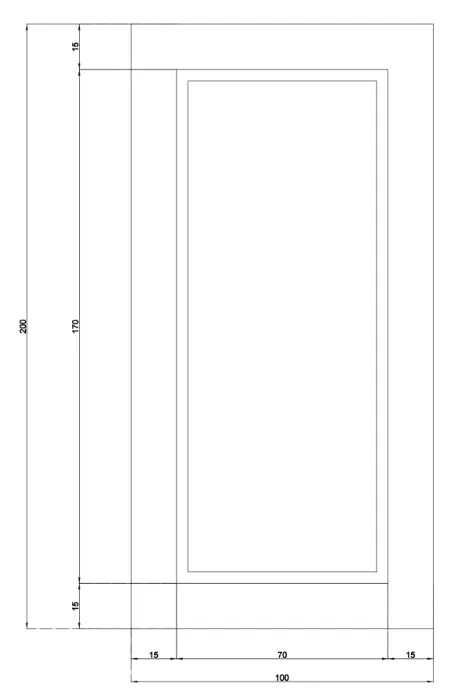 Decorative wall with stucco S13 200x100 cm full